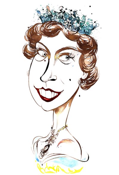 Koningin Elizabeth II, jong door Neale Osborne door Neale Osborne